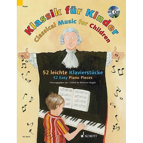 Klassik für Kinder, für Klavier, m. Audio-CD. Classical Music for Children, w. Audio-CD