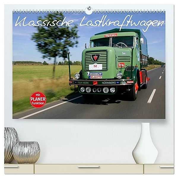 Klassische Lastkraftwagen (hochwertiger Premium Wandkalender 2024 DIN A2 quer), Kunstdruck in Hochglanz, Stefan Bau