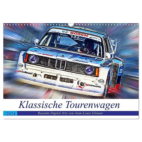 Klassische Tourenwagen - Rasante Digital Arts von Jean-Louis Glineur (Wandkalender 2024 DIN A3 quer), CALVENDO Monatskalender, Jean-Louis Glineur