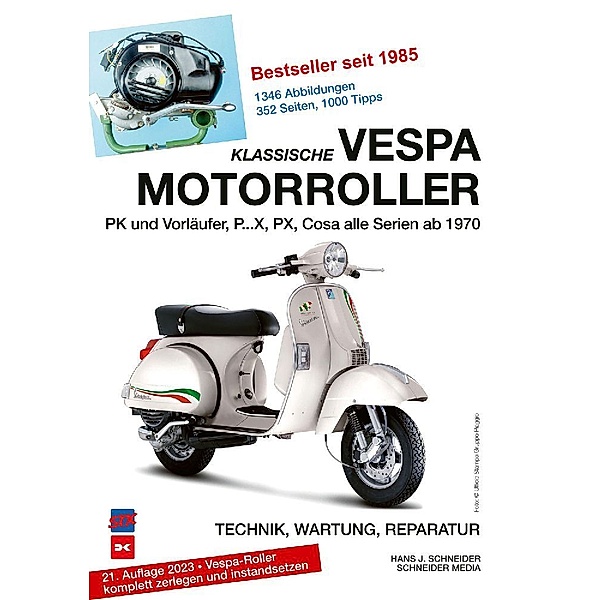 Klassische Vespa Motorroller, Hans J. Schneider