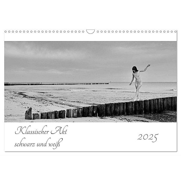Klassischer Akt schwarz und weiß (Wandkalender 2025 DIN A3 quer), CALVENDO Monatskalender, Calvendo, Dieter Kittel