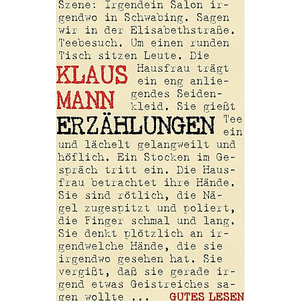 Klaus Mann - Erzählungen, Klaus Mann