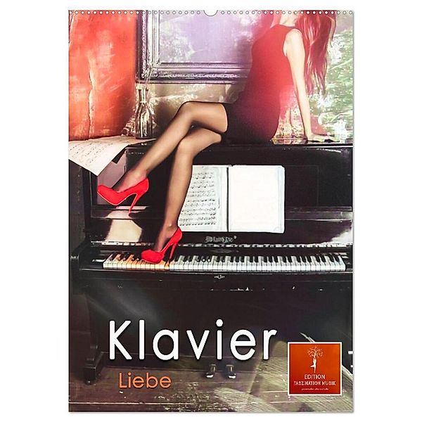 Klavier Liebe (Wandkalender 2024 DIN A2 hoch), CALVENDO Monatskalender, Peter Roder