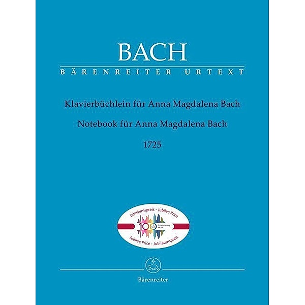Klavierbüchlein für Anna Magdalena Bach (1725), mit Fingersätzen, Klavier, Johann Sebastian Bach