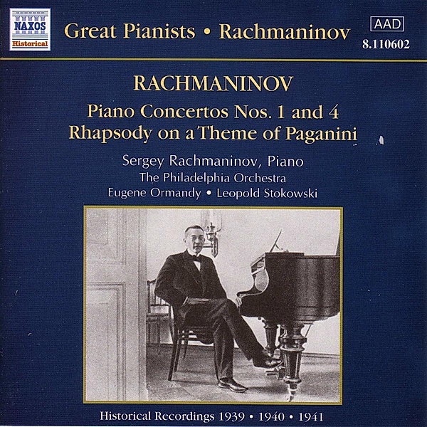 Klavierkonzert 1+4/Rhapsodi, S. Rachmaninoff, L. Stokowski