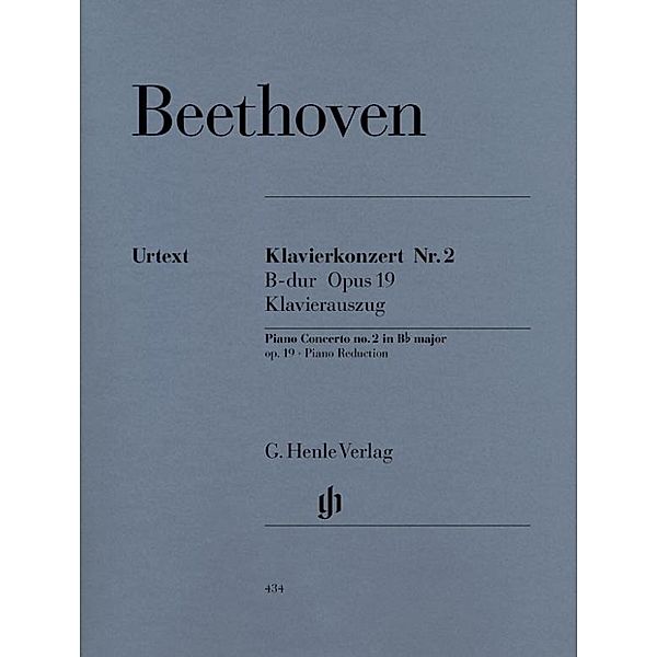 Klavierkonzert Nr.2 B-Dur op.19, Klavierauszug, Ludwig van Beethoven - Klavierkonzert Nr. 2 B-dur op. 19