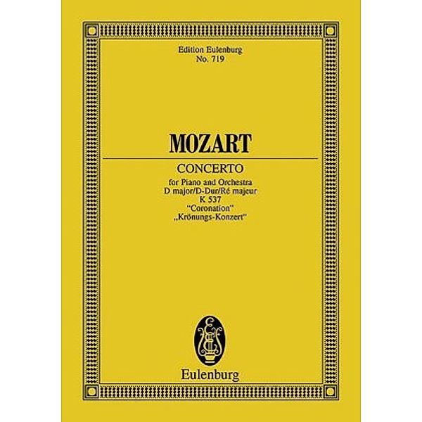 Klavierkonzert Nr.26 D-Dur KV 537 (Krönings-Konzert II), Partitur, Wolfgang Amadeus Mozart