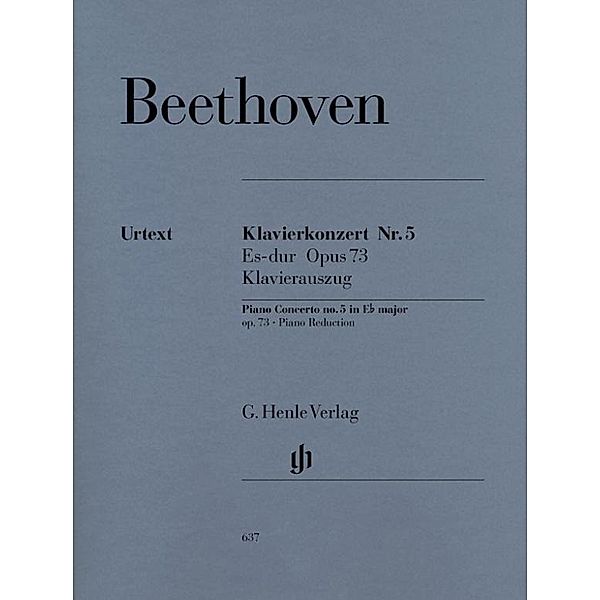 Klavierkonzert Nr.5 Es-Dur op.73, Klavierauszug, Ludwig van Beethoven - Klavierkonzert Nr. 5 Es-dur op. 73