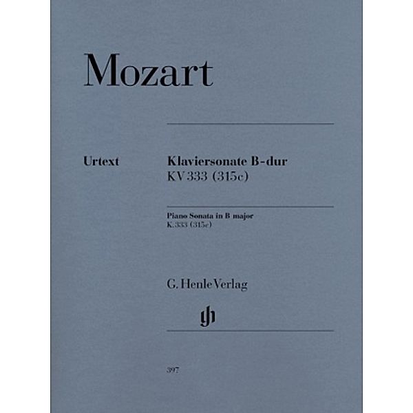 Klaviersonate B-Dur KV 333 (315c), Wolfgang Amadeus Mozart - Klaviersonate B-dur KV 333 (315c)