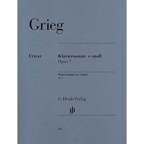 Klaviersonate e-Moll op.7, Edvard Grieg - Klaviersonate e-moll op. 7