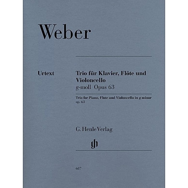 Klaviertrio g-Moll op.63, Klavier, Flöte und Violoncello, Flöte und Violoncello Carl Maria von Weber - Trio g-moll op. 63 für Klavier