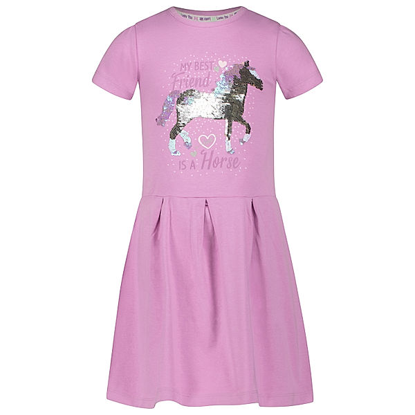 Salt & Pepper Kleid BEST FRIEND HORSE mit Wendepailletten in crocus