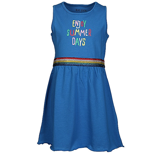 BLUE SEVEN Kleid ENJOY SUMMER mit Glitzerbund in blau