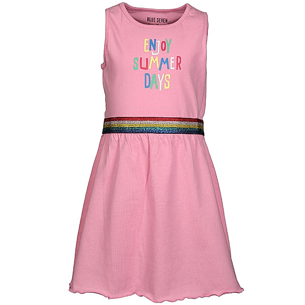 BLUE SEVEN Kleid ENJOY SUMMER mit Glitzerbund in rosa