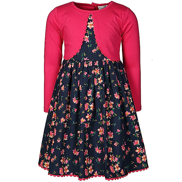 happy girls Kleid Flower Tendril in magenta/navy