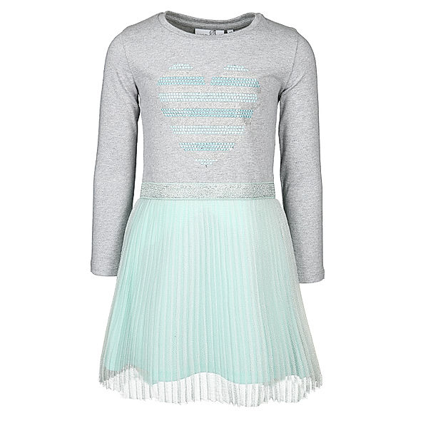 happy girls Kleid GRETA PLISSEE in grau/mint