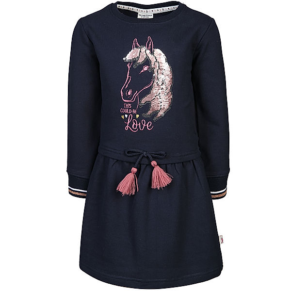 Salt & Pepper Kleid HORSE LOVE mit Wendepailletten in navy