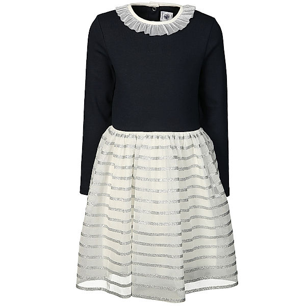 Petit Bateau Kleid LOOD in marine/metallic