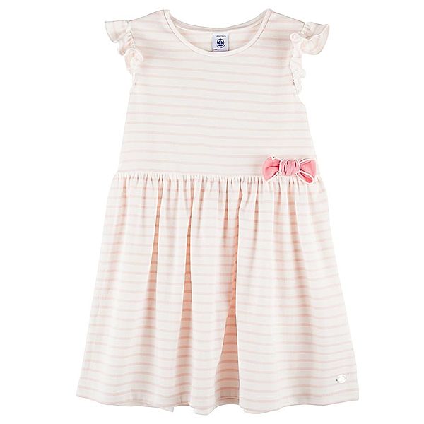 Petit Bateau Kleid LOOP gestreift in creme/rosa