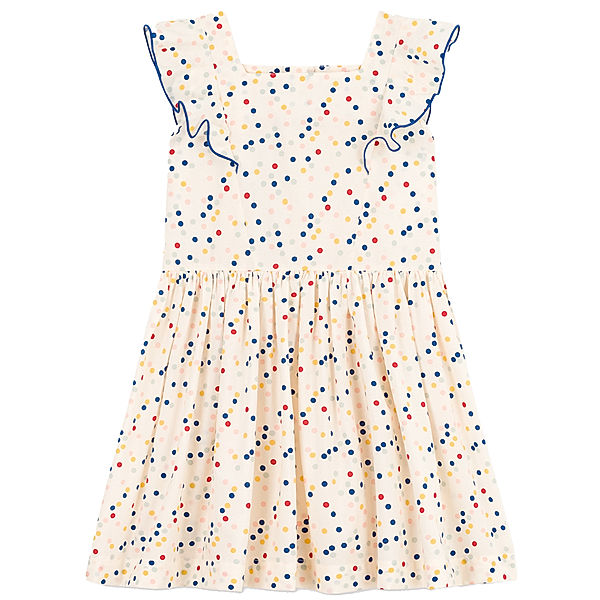 Petit Bateau Kleid MIA DOTS ärmellos in marshmallow