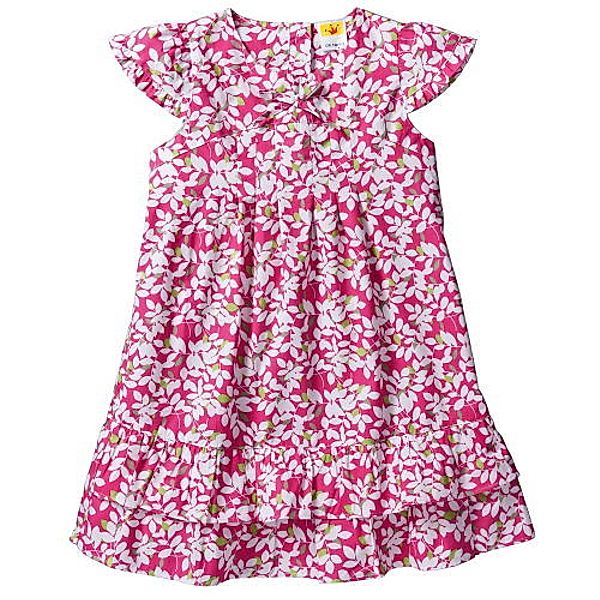 Kleid mit Ärmel, pink (Größe: 110/116)