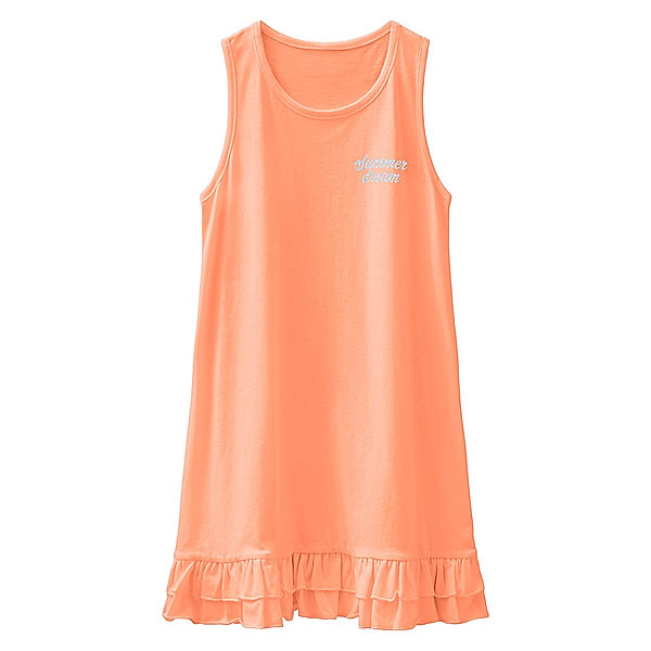 name it Kleid NKFVIONE TANK mit Rüschensaum in cantaloupe