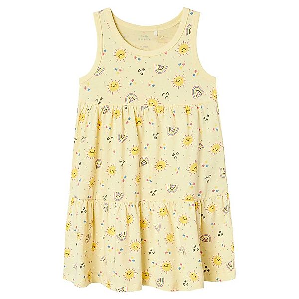 name it Kleid NMFVIGGA SPENCER HAPPY SUN ärmellos in double cream