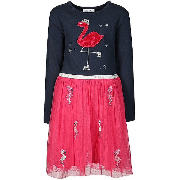 happy girls Kleid PINK FLAMINGO mit Tüllrock in navy