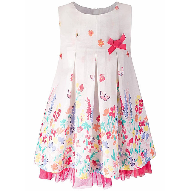 Kleid SOMMERWIESE mit Tüll in weiß pink kaufen | tausendkind.de