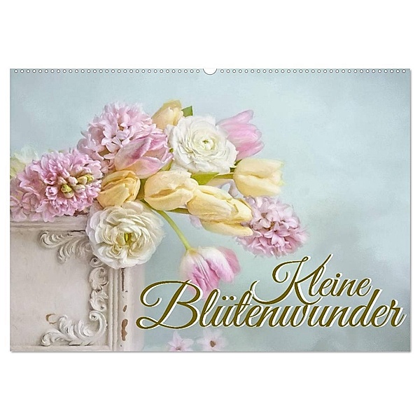 Kleine Blütenwunder (Wandkalender 2024 DIN A2 quer), CALVENDO Monatskalender, Lizzy Pe