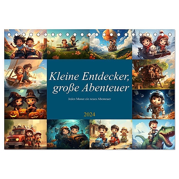 Kleine Entdecker, grosse Abenteuer (Tischkalender 2024 DIN A5 quer), CALVENDO Monatskalender, Michael Sauer