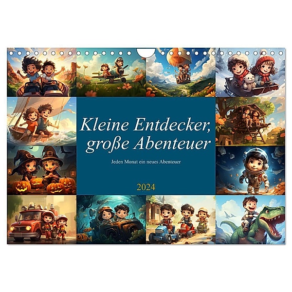 Kleine Entdecker, grosse Abenteuer (Wandkalender 2024 DIN A4 quer), CALVENDO Monatskalender, Michael Sauer
