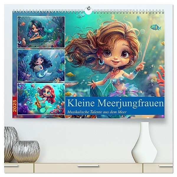 Kleine Meerjungfrauen (hochwertiger Premium Wandkalender 2025 DIN A2 quer), Kunstdruck in Hochglanz, Calvendo, thomas meinert