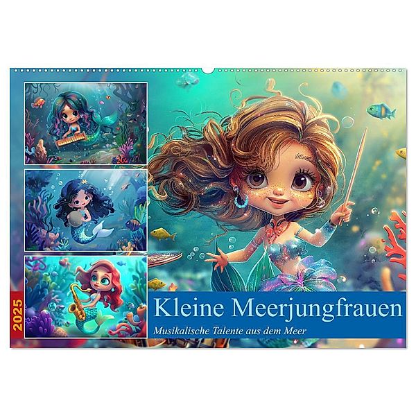 Kleine Meerjungfrauen (Wandkalender 2025 DIN A2 quer), CALVENDO Monatskalender, Calvendo, thomas meinert