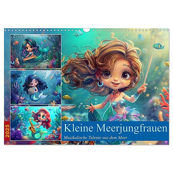 Kleine Meerjungfrauen (Wandkalender 2025 DIN A3 quer), CALVENDO Monatskalender, Calvendo, thomas meinert