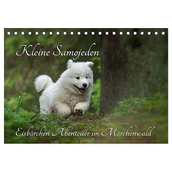 Kleine Samojeden - Eisbärchen Abenteuer im Märchenwald (Tischkalender 2024 DIN A5 quer), CALVENDO Monatskalender, Claudia Pelzer / www.Pelzer-Photography.com