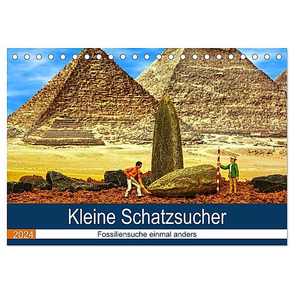 Kleine Schatzsucher - Fossiliensuche einmal anders (Tischkalender 2024 DIN A5 quer), CALVENDO Monatskalender, Thomas Bartruff