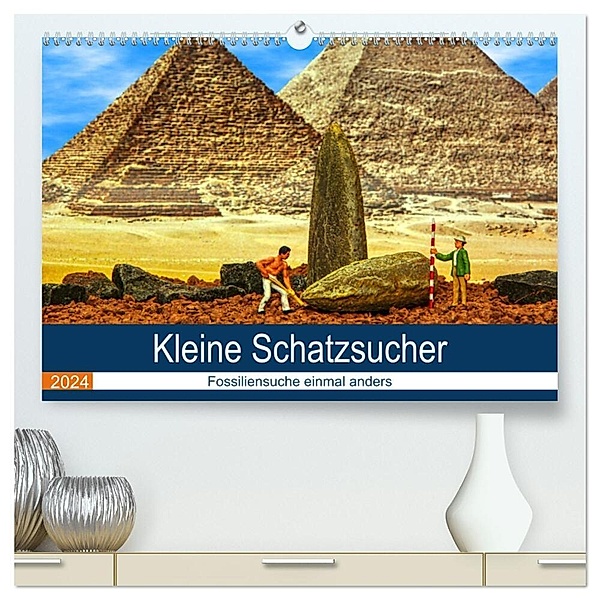 Kleine Schatzsucher - Fossiliensuche einmal anders (hochwertiger Premium Wandkalender 2024 DIN A2 quer), Kunstdruck in Hochglanz, Thomas Bartruff