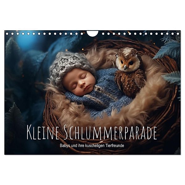Kleine Schlummerparade: Babys und ihre kuscheligen Tierfreunde (Wandkalender 2025 DIN A4 quer), CALVENDO Monatskalender, Calvendo, artefacti