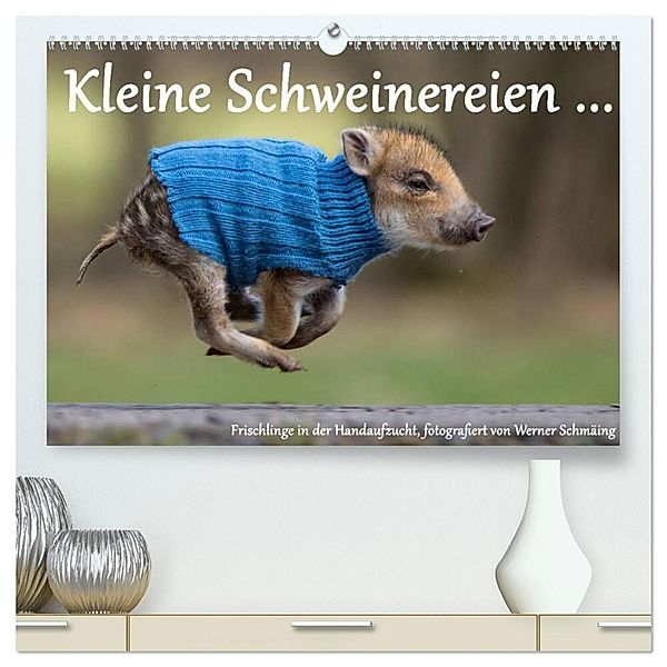 Kleine Schweinereien (hochwertiger Premium Wandkalender 2025 DIN A2 quer), Kunstdruck in Hochglanz, Calvendo, Werner Schmäing