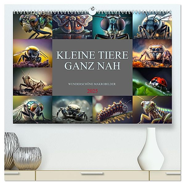 Kleine Tiere ganz nah (hochwertiger Premium Wandkalender 2025 DIN A2 quer), Kunstdruck in Hochglanz, Calvendo, Dirk Meutzner