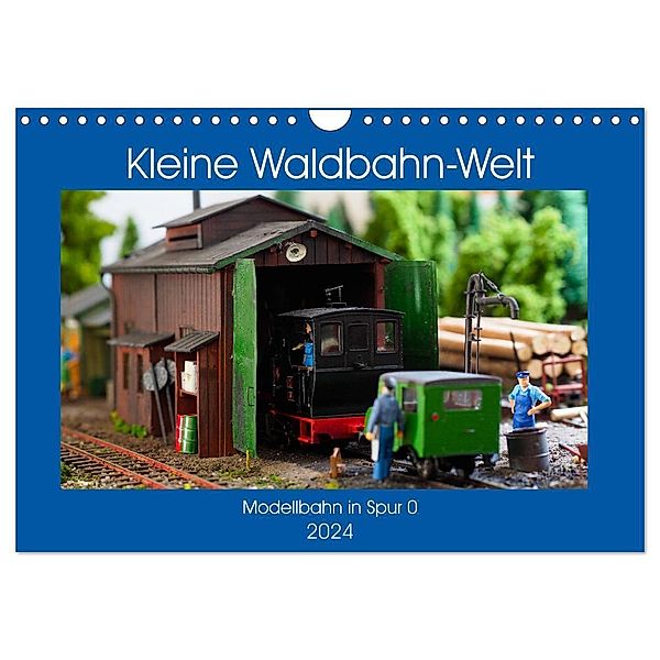 Kleine Waldbahn-Welt - Modellbahn in Spur 0 (Wandkalender 2024 DIN A4 quer), CALVENDO Monatskalender, Anneli Hegerfeld-Reckert