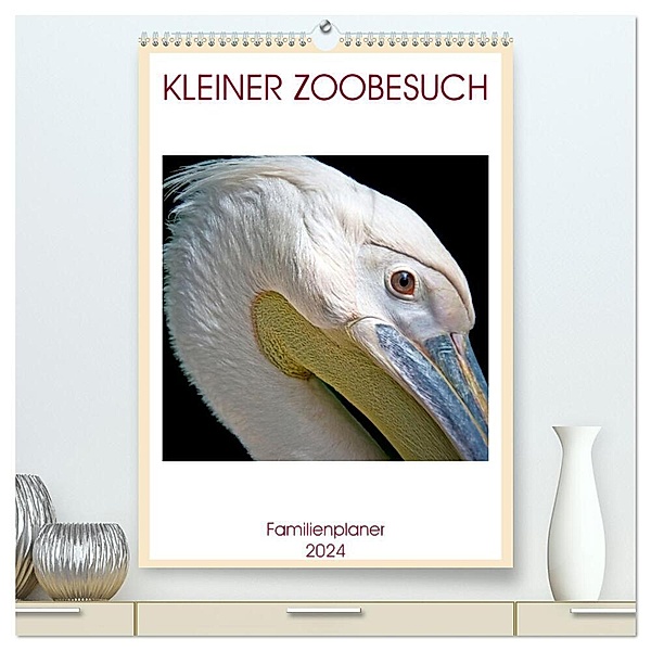 Kleiner Zoobesuch . Familienplaner (hochwertiger Premium Wandkalender 2024 DIN A2 hoch), Kunstdruck in Hochglanz, Martina Marten