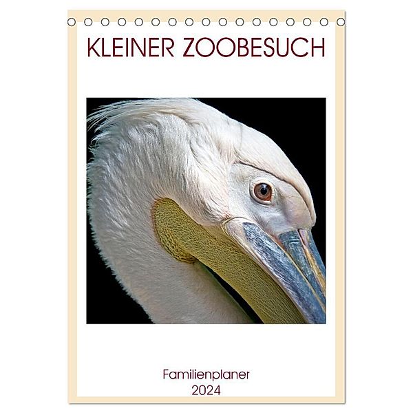 Kleiner Zoobesuch . Familienplaner (Tischkalender 2024 DIN A5 hoch), CALVENDO Monatskalender, Martina Marten