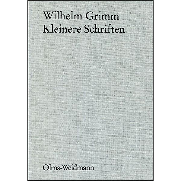 Kleinere Schriften.Erg.-Bd.5, Wilhelm Grimm, Jacob Grimm