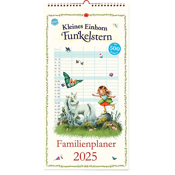 Kleines Einhorn Funkelstern. Familienplaner 2025, Mila Berg