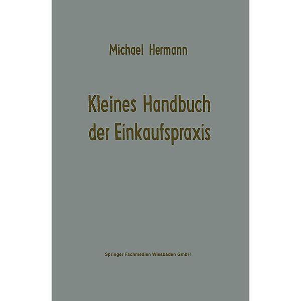 Kleines Handbuch der Einkaufspraxis, Michael Hermann