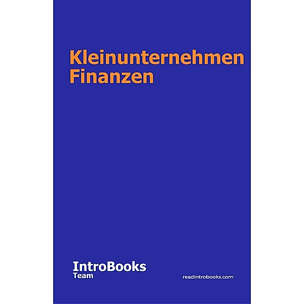 Kleinunternehmen Finanzen, IntroBooks Team