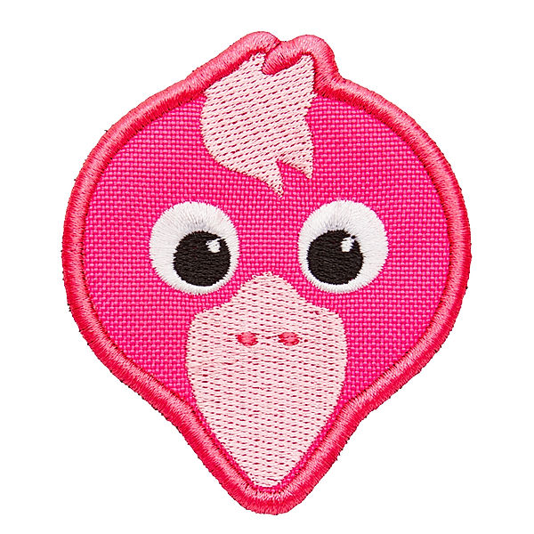 Affenzahn Klett-Badge FLAMINGO (7,8 x 7,6) in pink