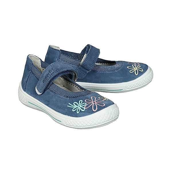 Superfit Klett-Ballerinas TENSY FLOWER in blau